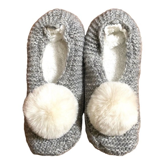 Fleece Lined Booties with Pom Pom - Picture 1 of 2